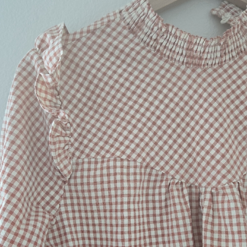 Sezane Look Alike Red and White Checkered Top